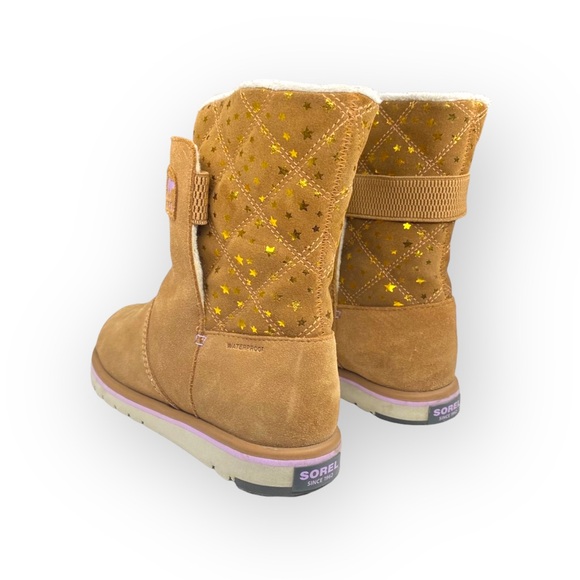 Sorel ✪ Rylee Star Waterproof Suede Fleece Lined Boot ✪ Elk Tan ✪ 37 EU 6.5M 7M - Picture 6 of 16